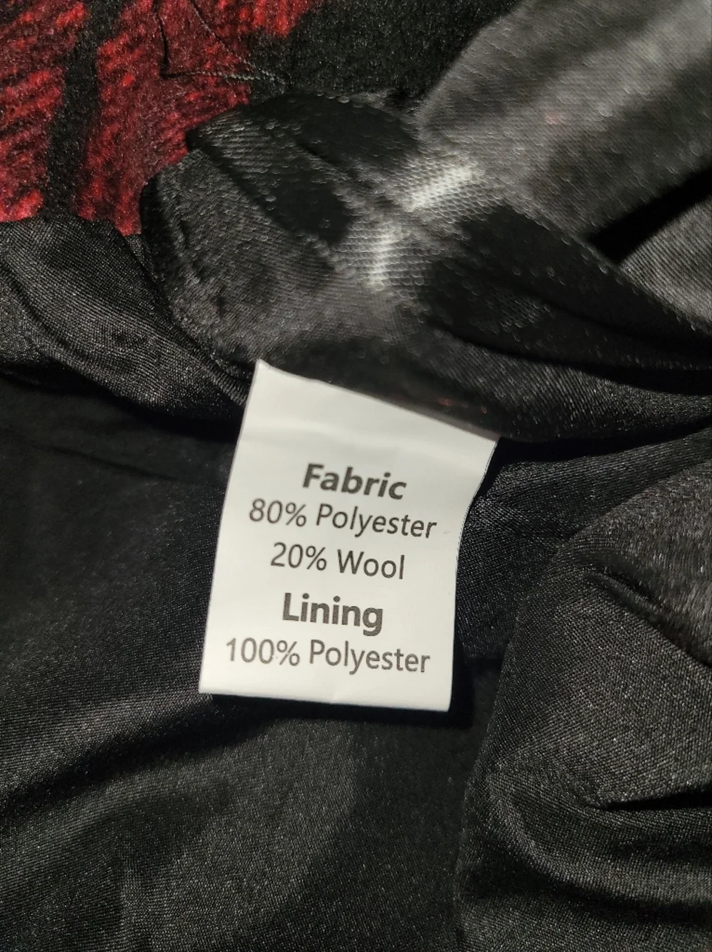 Wool Blend Classic Plaid Mini Skirt Red & Black Size Large NWT